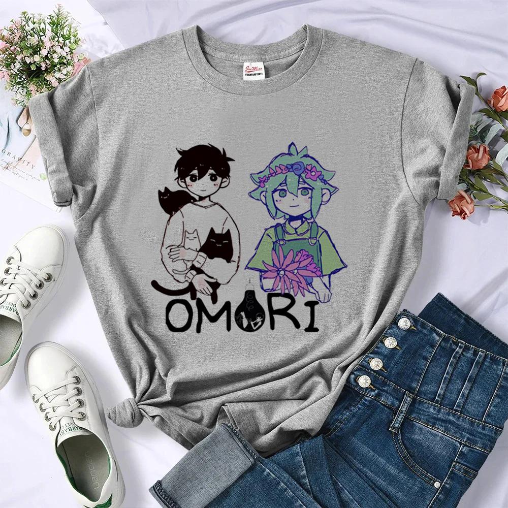 Футболка Omori девушка лето готика Психоделическая милая футболка y2k cutecore смешная япония аниме