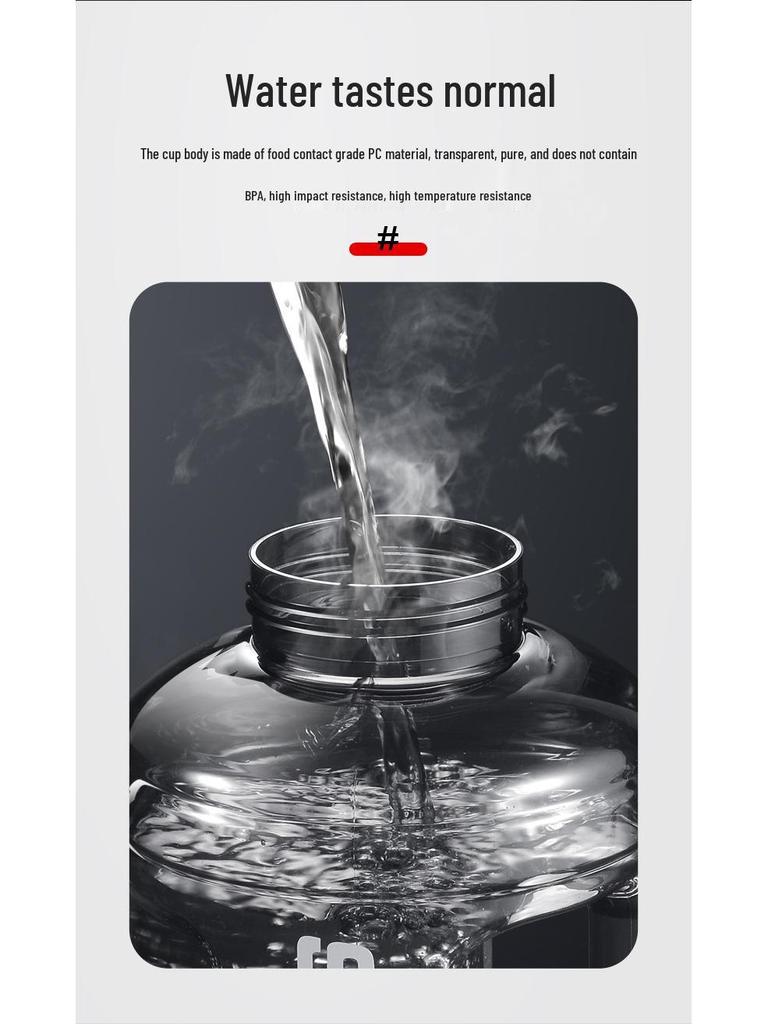 Бутылка для воды для занятий спортом на открытом воздухе Ton Ton Durable, устойчивая к высоким температурам, с соломинкой