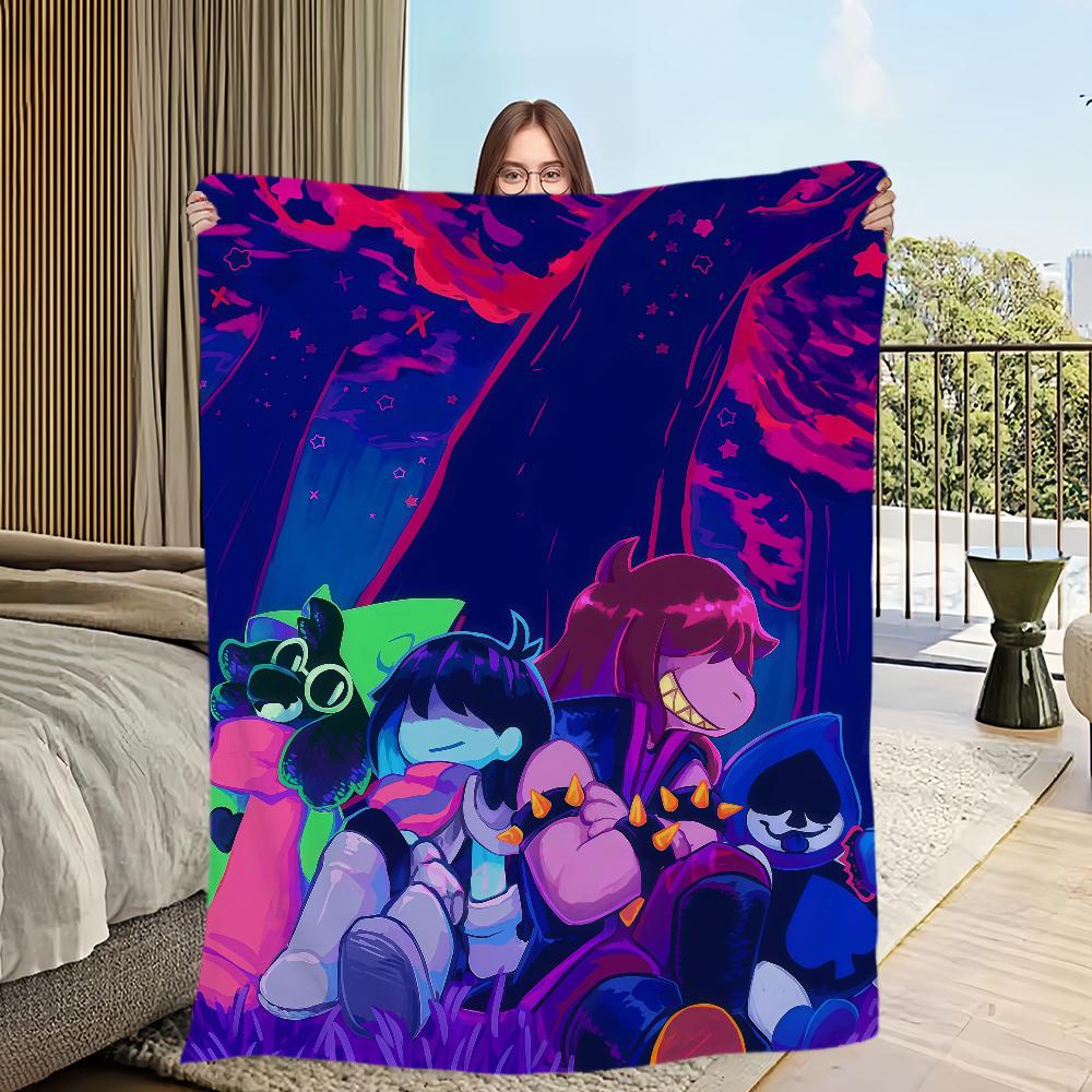 Плед Deltarune D Фланелевый теплый комфортный мягкий плюшевый плед Для пикника кроватей диванов домов и спален
