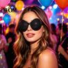 Honeycomb Grid Sunglasses 3D Printed Insect Compound Eye Glasses, Adjustment Help Training Focus Lightweight Durable Fun Eyeglasses for Teens