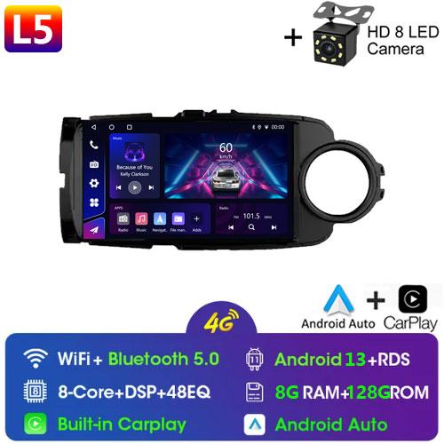 Android 13 Автомобильный Радио Мультимедийный Плеер Для Toyota Yaris 2012 - 2017 RHD/LHD Android Авто Навигация GPS Авторадио Carplay WIFI