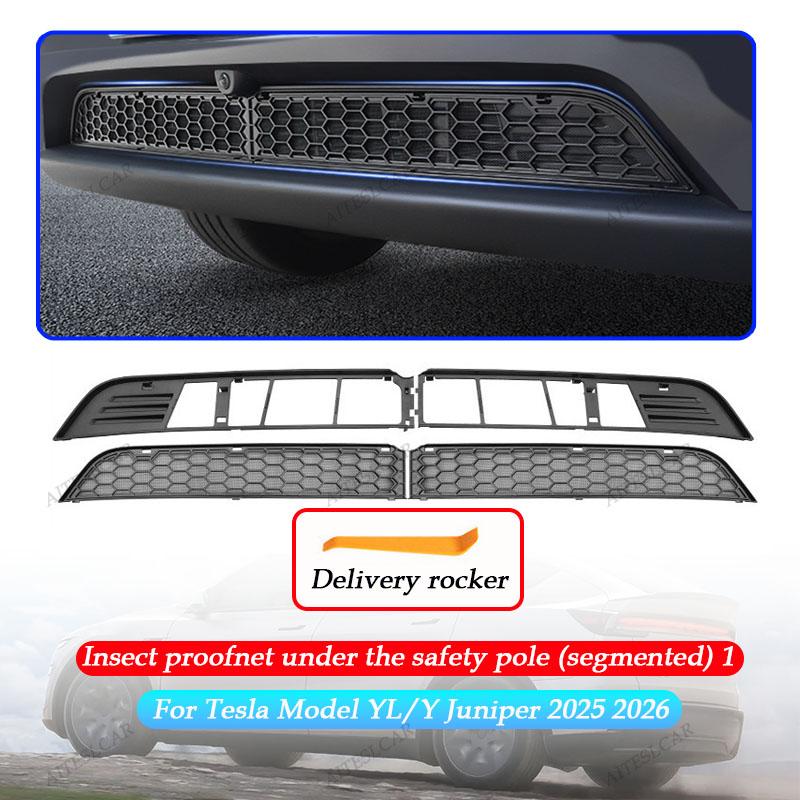 For Tesla Model YL/Y/Launch Juniper 2025 2026 Front Grill Guard Grille Inserts Mesh Anti Insect Net Cover Bumper Grid Filter