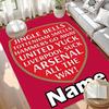 Custom Name Personalized football team Print Carpet, Versatile Home Decor Rug, for Playroom, Apartment, Balcony, Entryway, Hallway Gift