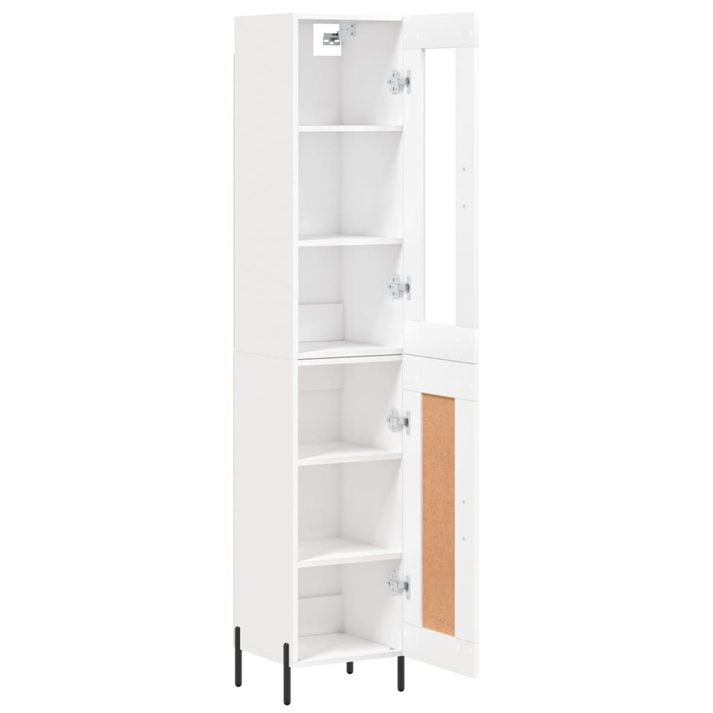 Highboard White 34.5 x 34 x 180 cm Particleboard