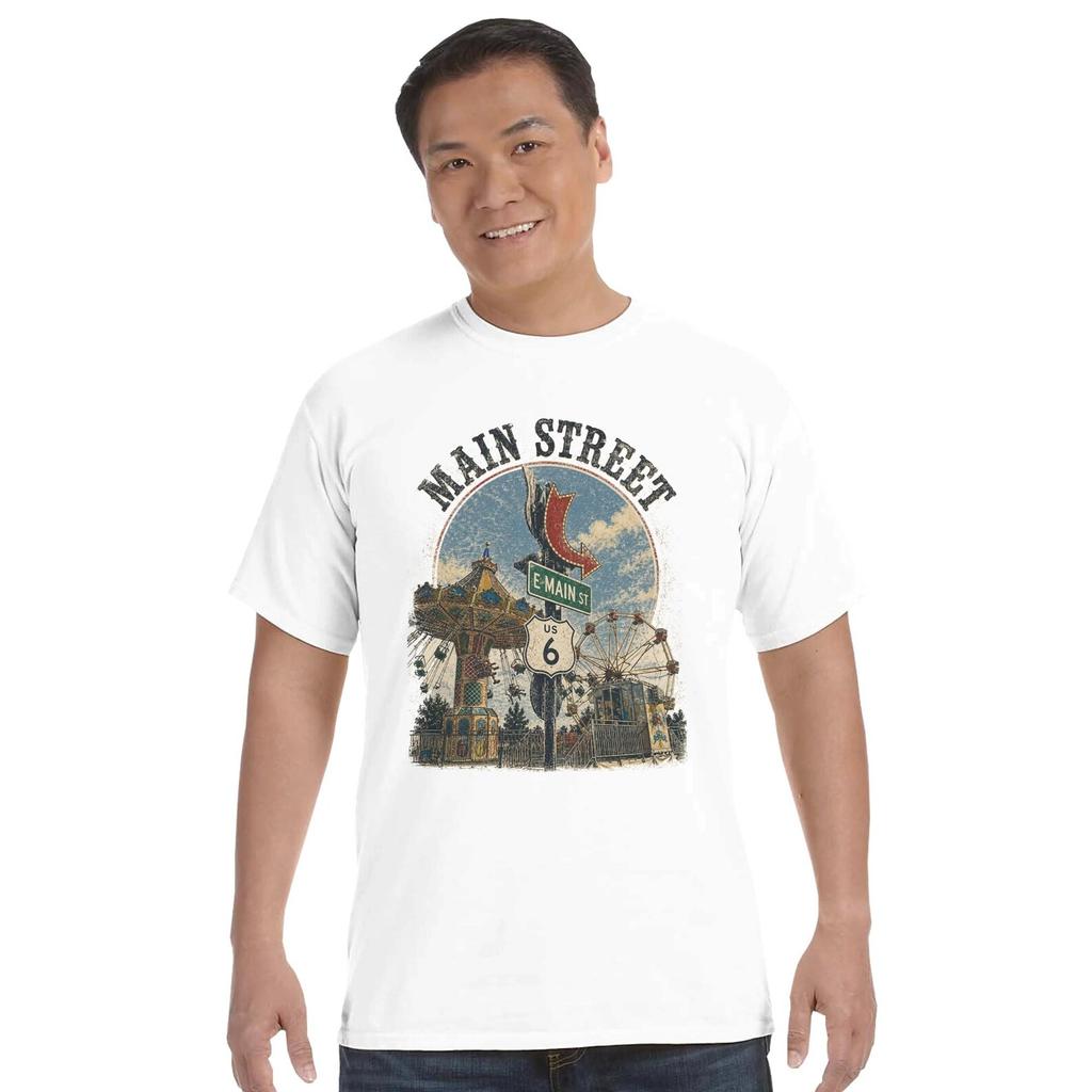 Vintage Main Street Carnival T-Shirt | Retro County Fair Graphic Tee | Americana Amusement Park Shirt |