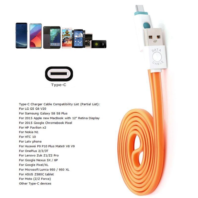 Кабель USB 3.1 Type C USB-C с LED-подсветкой премиального качества для синхронизации данных и быстрой зарядки для телефонов Android