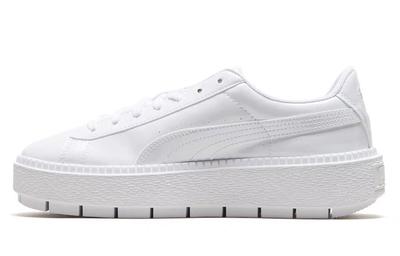 Basket Platform Retro Low Tops Casual Skateboarding Shoes Unisex White Women's 367046-01