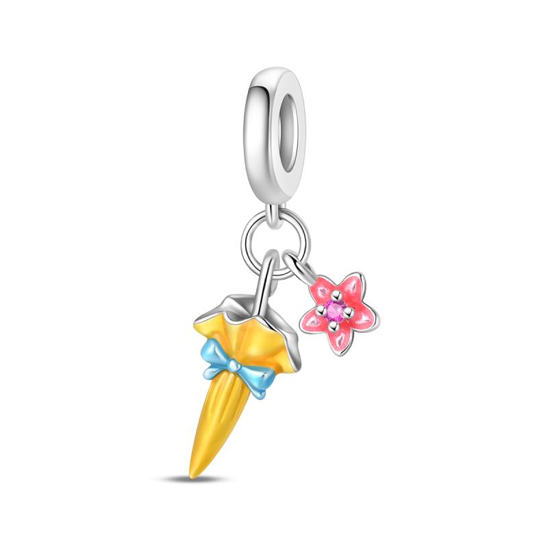 925 silver shiny love bear rabbit butterfly cat beads suitable for original bracelet pendant women's jewelry