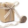 New White Edge Jute Rope Linen DIY Burlap Ribbon Natural Color Linen Webbing Gift Packing