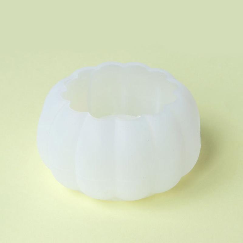 Resin Candle Holder Silicone Mold Pumpkin Tealight Resin Mold Candlestick Epoxy Casting Mold for Jewelry Box Home Decor
