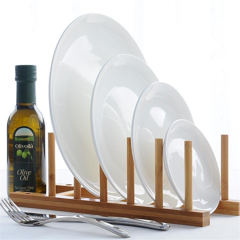 8 дюймов, простые белые костяные фарфоровые старинные круглые глубокие тарелки, белый керамический поднос, японский стиль, обеденная сервировочная тарелка