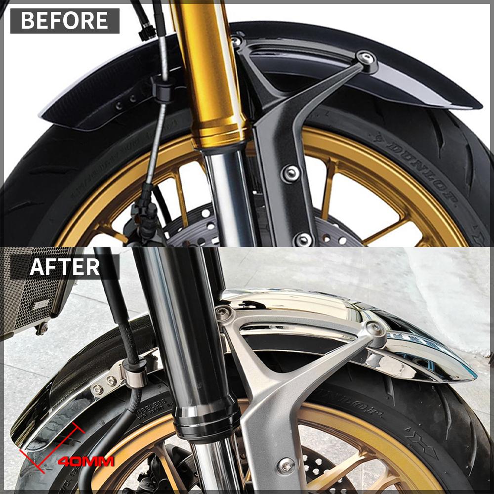 For Kawasaki Z900RS 2018-2025 Chrome Fairing Z900 RS Cafe Motorcycle Front Wheel Fender Mudguard Splash Guard Cover Accessories