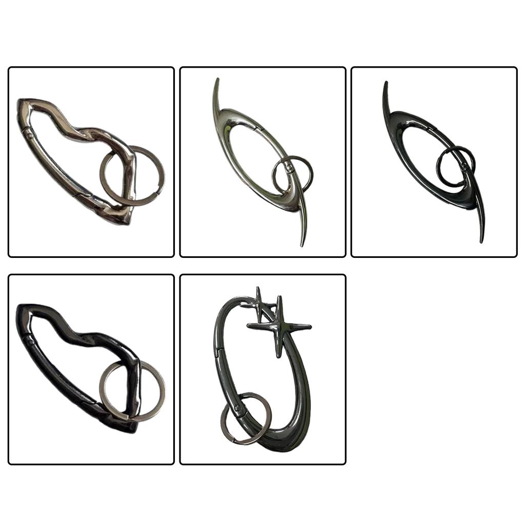 Стильный карабин-брелок Y2K со звездой, минималистичный кулон-карабин со звездой из нержавеющей стали для сумок и рюкзаков