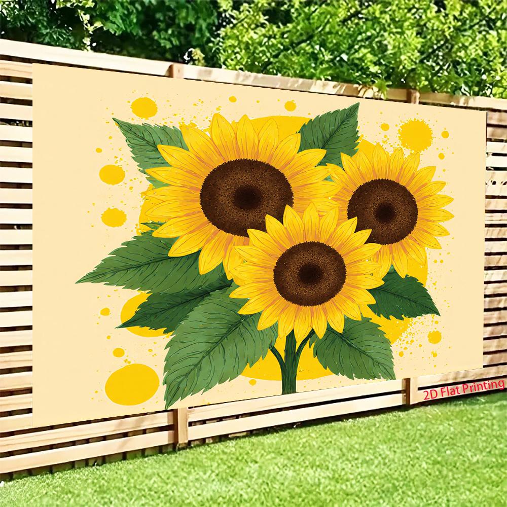 2D plane Sunflower Delight splendid floral arrangement party decoration polyester fiber