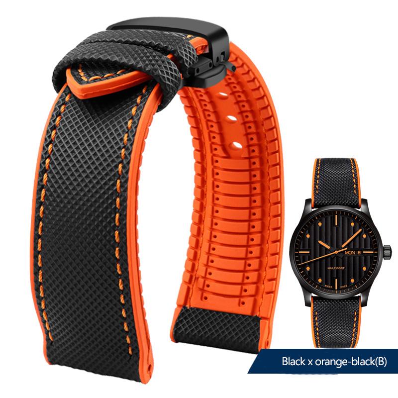20 мм 22 мм Браслет Нейлон Силикон Снизу Часовой Ремешок для Серии Seiko PROSPEX Omega SEAMASTER 300 Холст Резина Спортивный Ремешок
