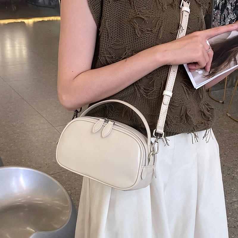 Кожаная сумка женская 2025 весна и лето новая сумка-камера модная универсальная сумка-мессенджер портативная повседневная женская сумка через плечо