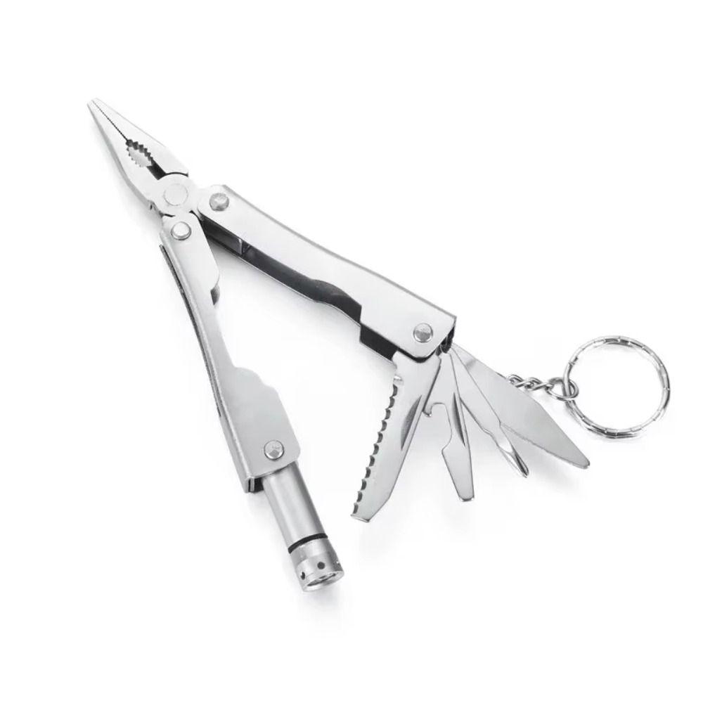 Mini Multitool Pliers with Led Light Lightweight Folding Pliers Stainless Steel Antirust Outdoor Tools Electrical Equipment