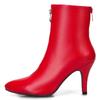 Модные элегантные ботильоны для женщин, сексуальные, с острым носком, на высоком каблуке, женские короткие сапоги, черные, желтые, красные, туфли для вечеринок, женские, большой размер 48 50