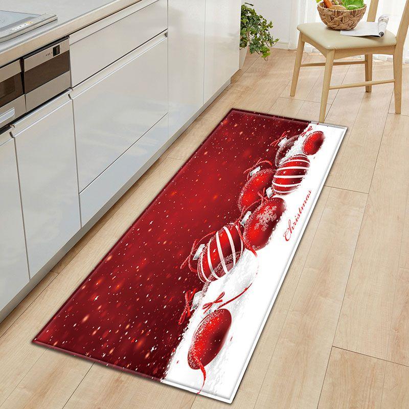 Cheerful Christmas Decor Mat In Lively Colors Ideal For Kitchen And Bedroom Use