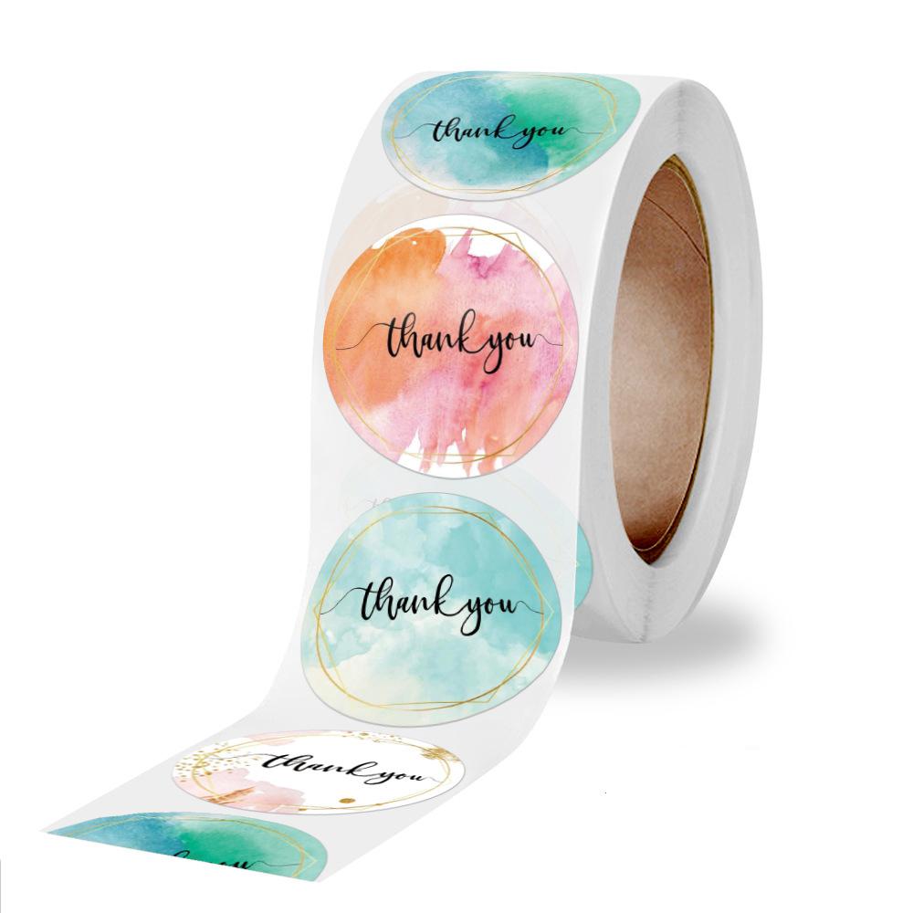 100-500 Pcs Thank You Stickers Adorable Pink Gold Labels for Small Business or Wedding Gift Decor Sticker Stationery Supplies