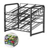 Can Storage Rack Automatic Rolling 2 Tiers Large Capacity Beer Soda Holder Fridge Can Organizer Refrigerator Can Dispenser