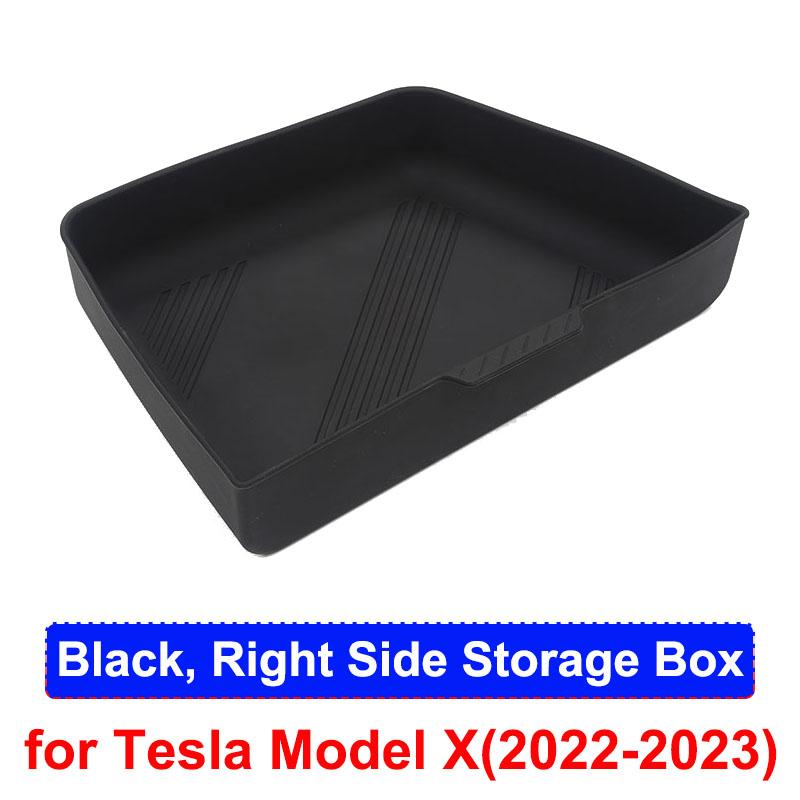 Для Tesla Model X Органайзер для хранения в заднем багажнике, ящик-лоток, силиконовый водонепроницаемый, ModelX 2023 2022, протектор, аксессуары для салона автомобиля