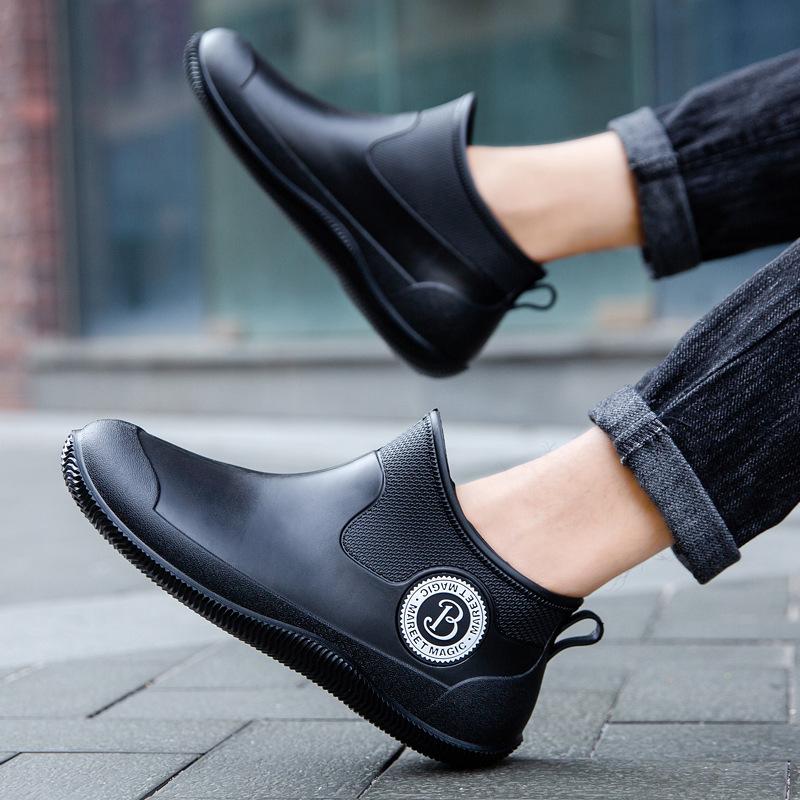 Низкие мужские резиновые сапоги средней длины Низкие резиновые ботинки Нескользящие резиновые сапоги Низкие резиновые сапоги для мойки автомобиля Рыбалки Кухни Столовой