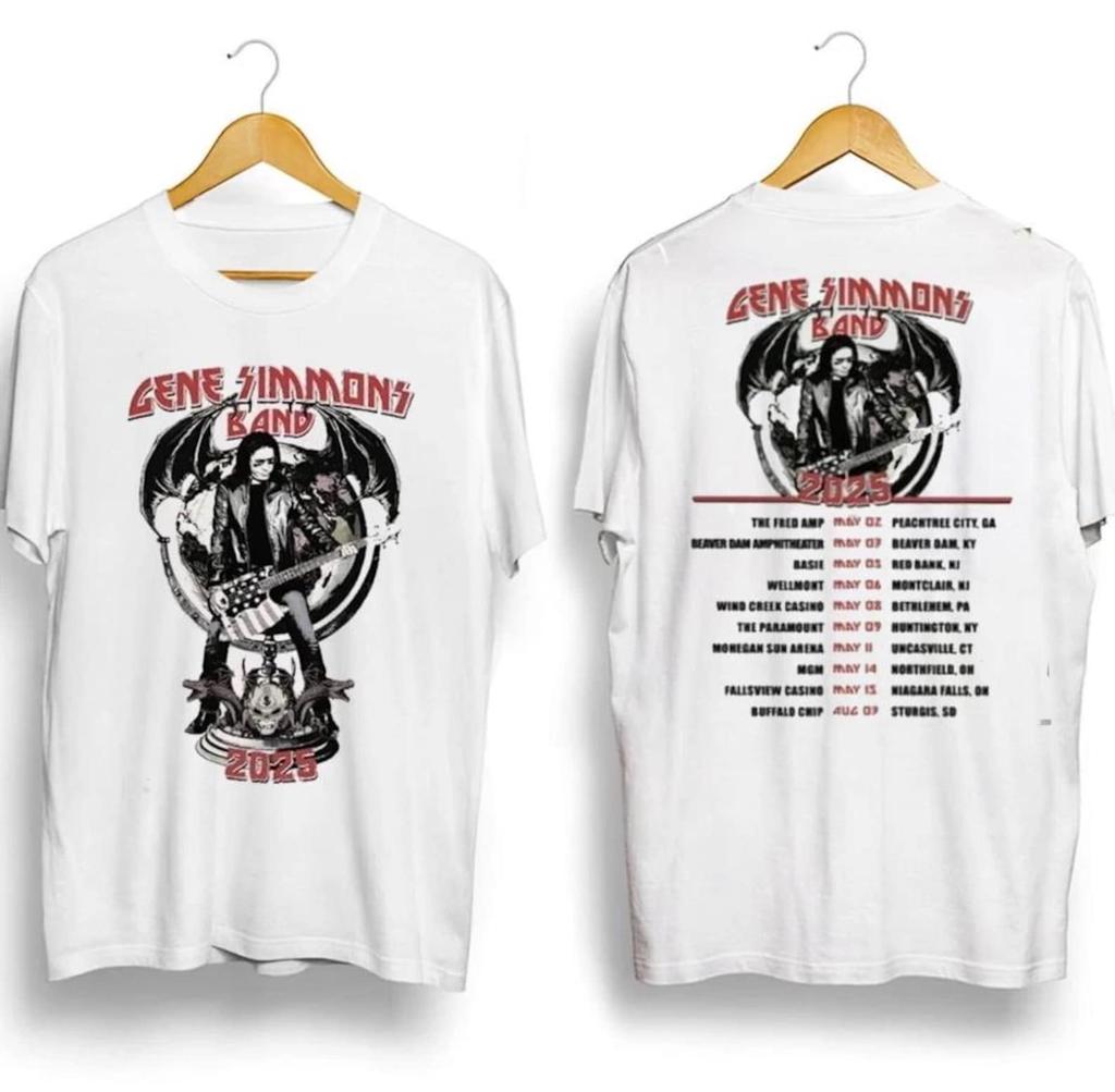 Gene Simmons Band 2025 Tour T-shirt Size S to 3XL