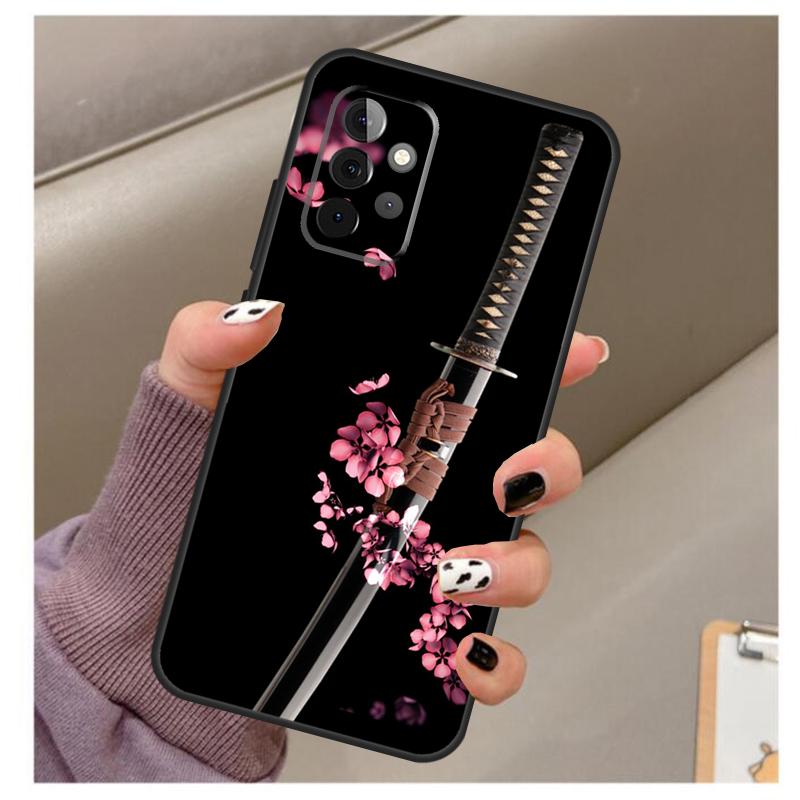 Японский чехол-катана для самурая для Samsung Galaxy A32 A52 A12 A22 A16 A26 A36 A56 A06 A55 A35 A15 A54 A34 A14 A13 A53
