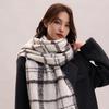 New Scarf Men's Autumn and Winter Versatile Wool Warm Couple Plaid High-end Scarf Gift for Boyfriend