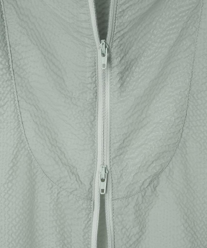 OANO Embossed Zip Hoodie / Silver Green