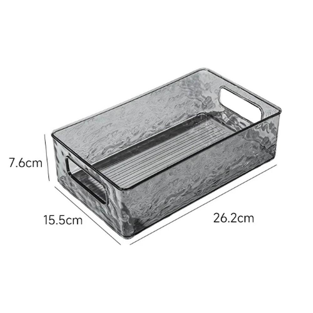 Настольная корзина для хранения большой вместимости, прозрачный контейнер для канцелярских принадлежностей и ювелирных изделий с текстурой «ледник», штабелируемый ящик для хранения косметики