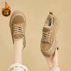 Niche Bread Shoes Cold and Warm Wool Cotton Shoes Women's Winter New Velvet Versatile Thick Baseplate Shoes