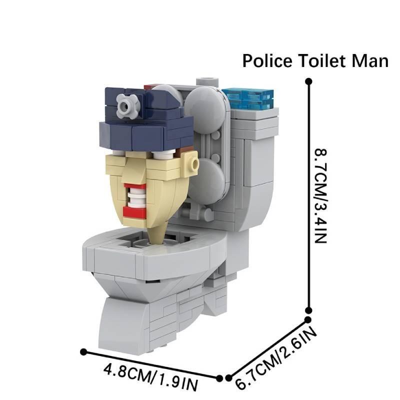 Набор строительных блоков Mocskibidi Toilet для творческих детей с 100–500 разноцветными деталями