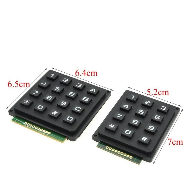 3*4 4*4 Matrix Switch Keyboard Keypad Array Module ABS Plastic Keys 4x4 3x4 12 16 Key Button Membrane Switch DIY Kit for
