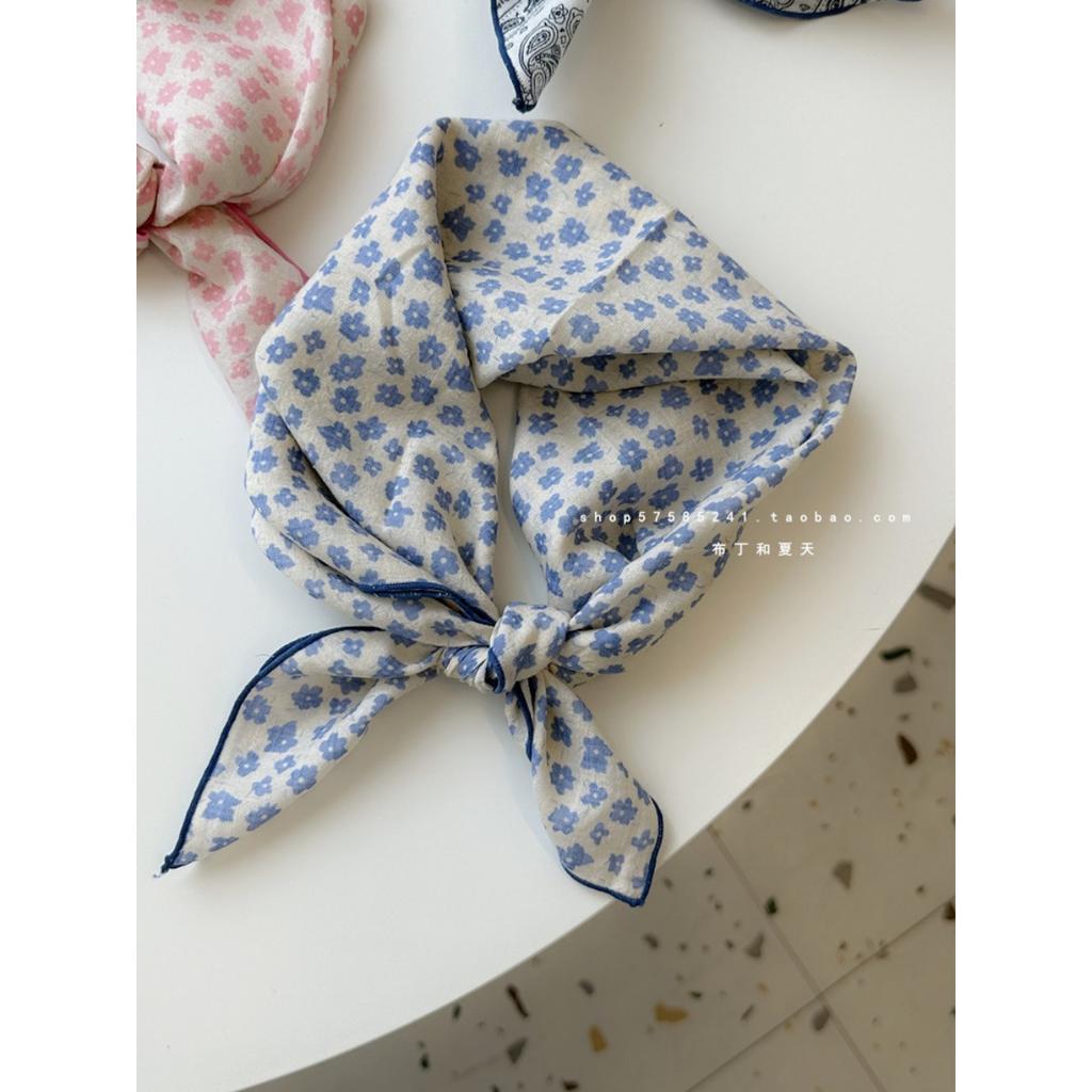 Весна/Лето Новый Женский Маленький Шарф Богемный Квадратный Шарф Головной Платок Европейский и Американский Универсальный Шарф с Цветочным Принтом