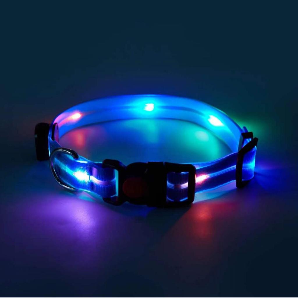 new trend waterproof LED glowing dog collar large, medium and small universal pet collar leash dog leash factory direct sales