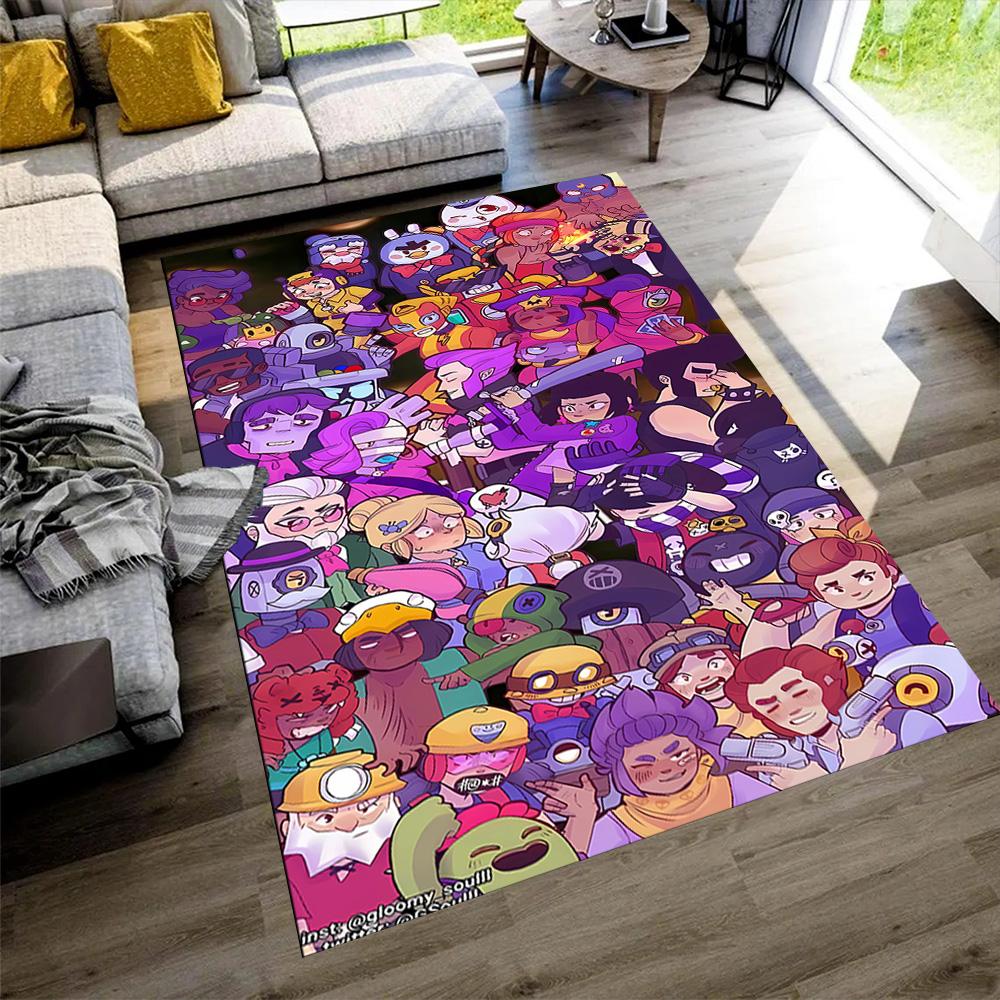Brawl Stars Carpet Suitable for Decorate room Living Rooms Foyer Playrooms Antislip Carpet Office home decor Birthday/Christmas Gift