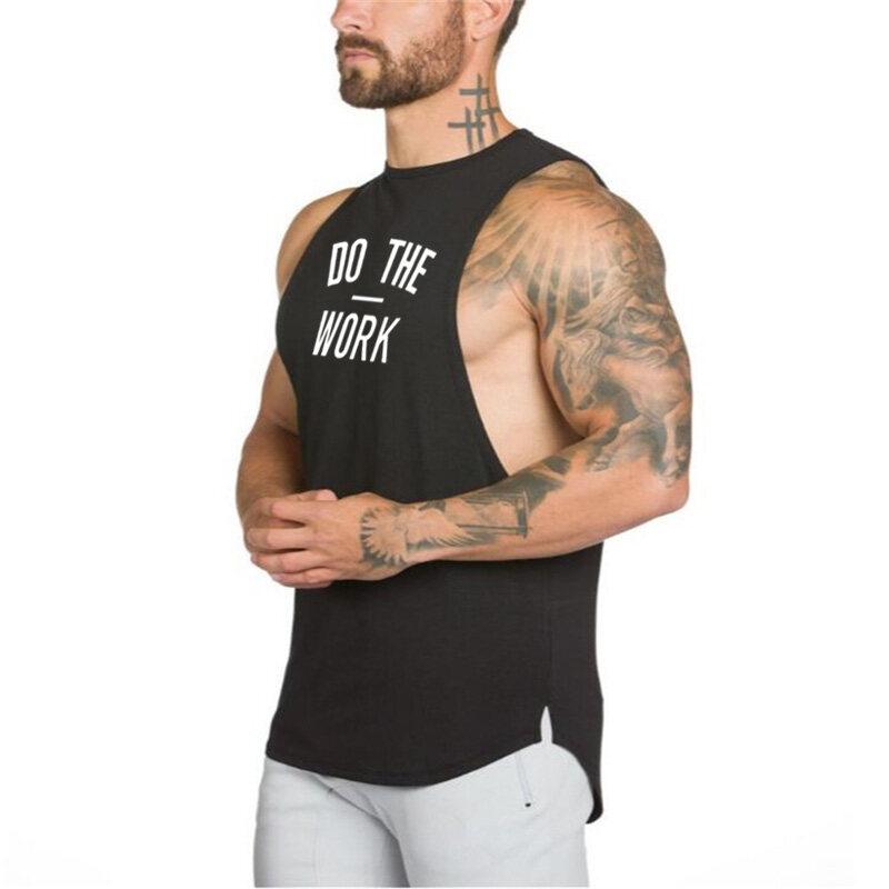 Muscleguys Мужская майка для бодибилдинга Одежда для спортзала Футболка без рукавов для фитнеса Мужская хлопковая модная майка Мышечный жилет Спортивная майка