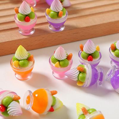 6 шт. Миниатюрная кукольная посуда креманка мороженое игрушки мини модель десерта аксессуары украшение домашнего декора