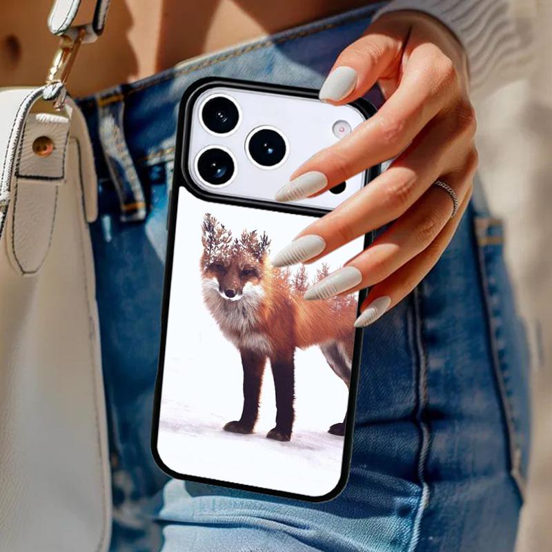Чехол для телефона с рисунком лисы Для iPhone 17 Air 14 15 13 12 Max Чехол Для Apple 14 15 16 16e 11 Pro Max Plus Coque