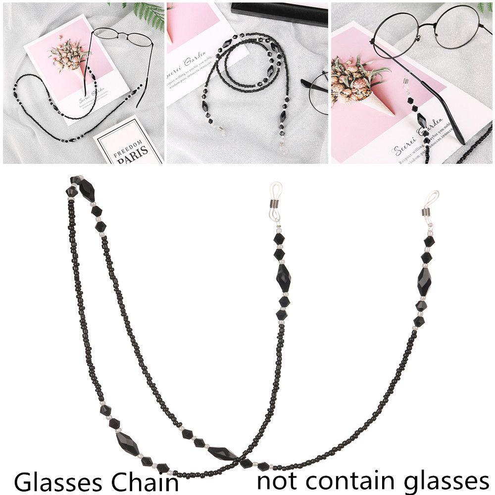 Women Black Reading Glasses Eye Wear Accessories Eyeglass Lanyard Glasses Chain Glasses Necklace