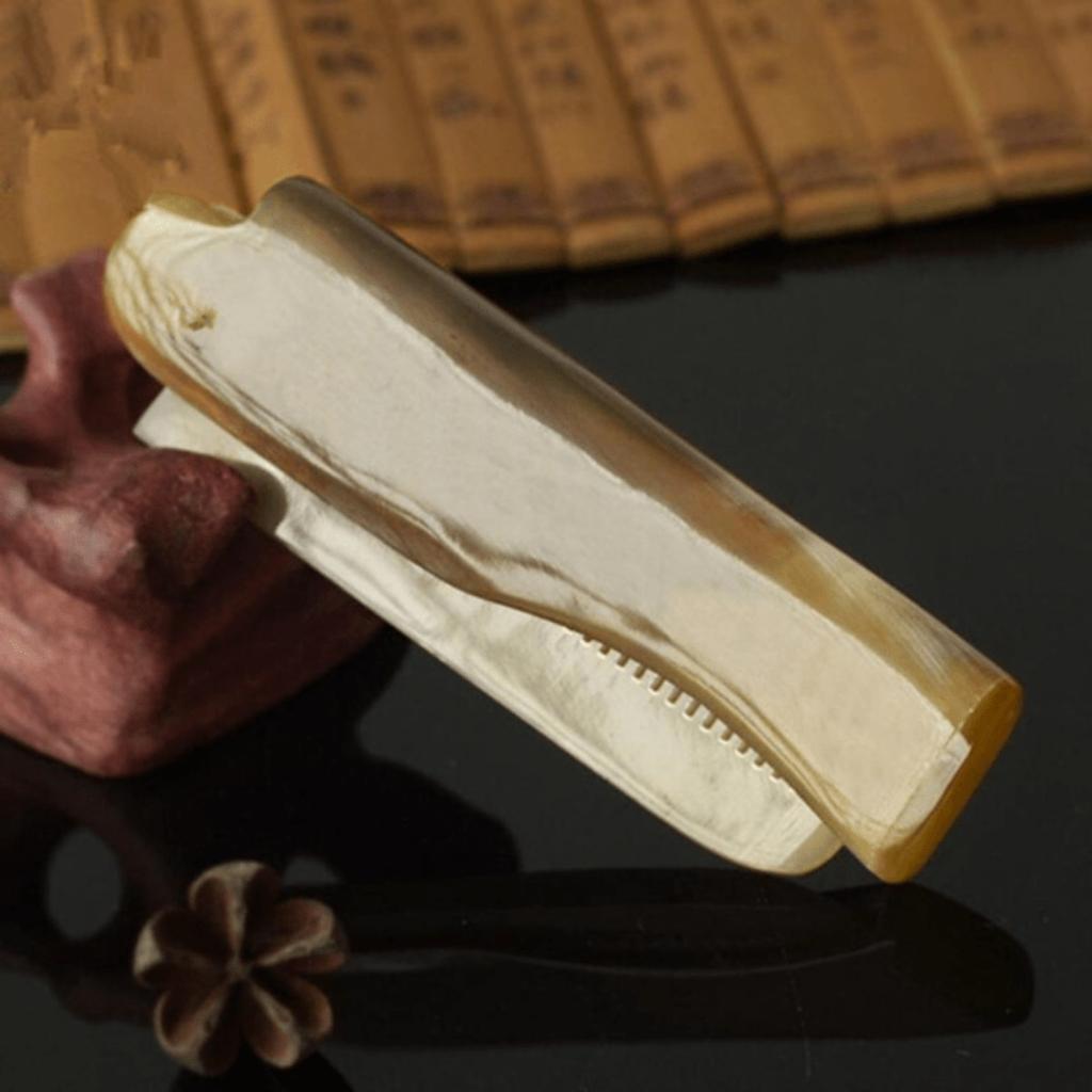 1 шт. Складная роговая расческа, карманная расческа, массажный инструмент для укладки волос, портативный инструмент для ухода за волосами, роговая расческа.