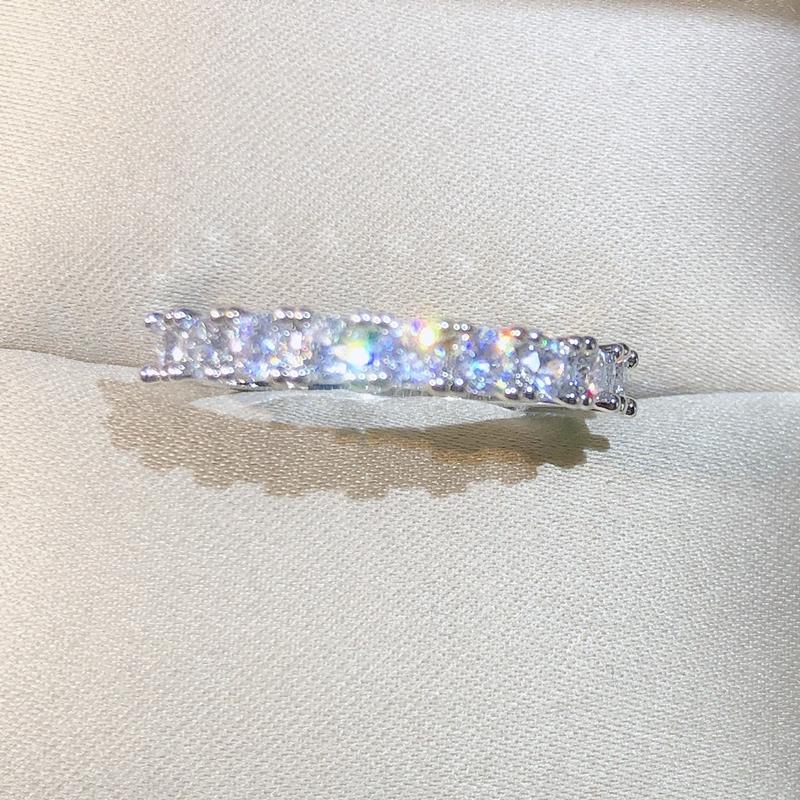 Роскошное сверкающее белое циркониевое кольцо для женщин, помолвочное, свадебное, блестящее кольцо, праздничное украшение, модное женское