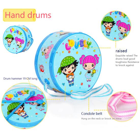 6 шт./компл. Взаимодействие родителей и детей, ABS, интересный рожок, стук руками, детские музыкальные игрушки, детский барабанный набор