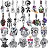 Gothiccharms Медные Хэллоуин Кошмар Череп Скелет Бусины Подходят для Браслета-цепочки Змеи Ожерелья DIY Украшения