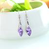 1 Pair Long Earrings Sparkling Decorative Exquisite Stylish Earrings with Faux Gem Water Drop Pendant for Women
