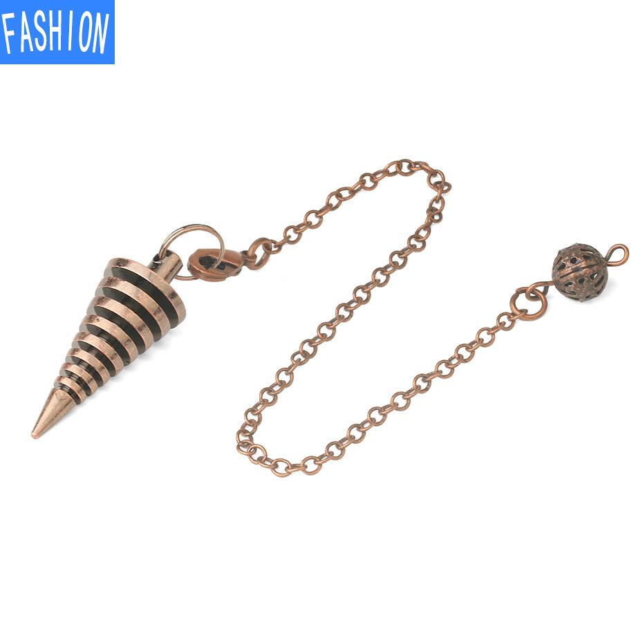Металлический маятник духа, зубчатый конический гравитационный кулон, ювелирные изделия