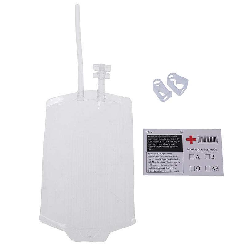 400 мл прозрачный ПВХ многоразовый пакет для энергетического напитка кровь Хэллоуин вампирский мешочек