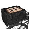 Folding Rear Bike Basket 60L with Removable Liner Bag Rain Cover Net Bag Quick Release Metal for Car